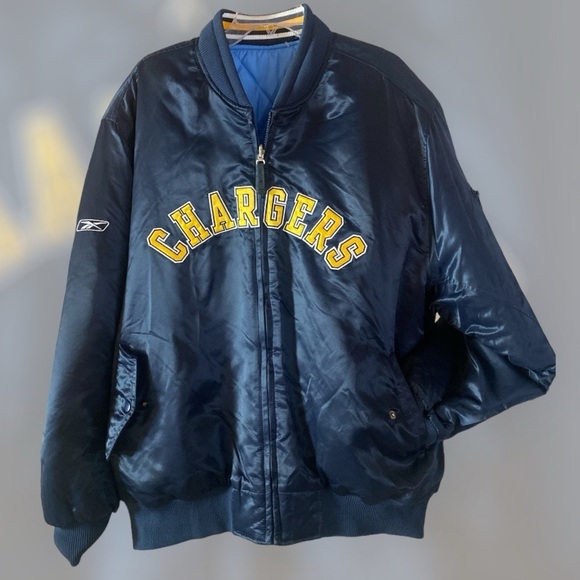 NFL Other - NFL CHARGERS Reversible Stadium Jacket Gorpcore BIKERCORE Big & Tall 3XL EUC